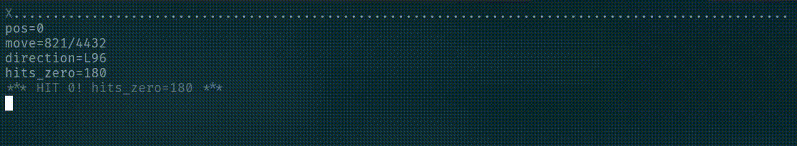 Animation of part 1 of advent of code 2025